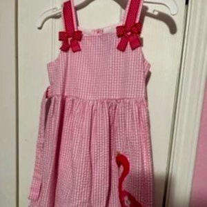 Counting Daisies Size 6 Girls Flamingo Dress